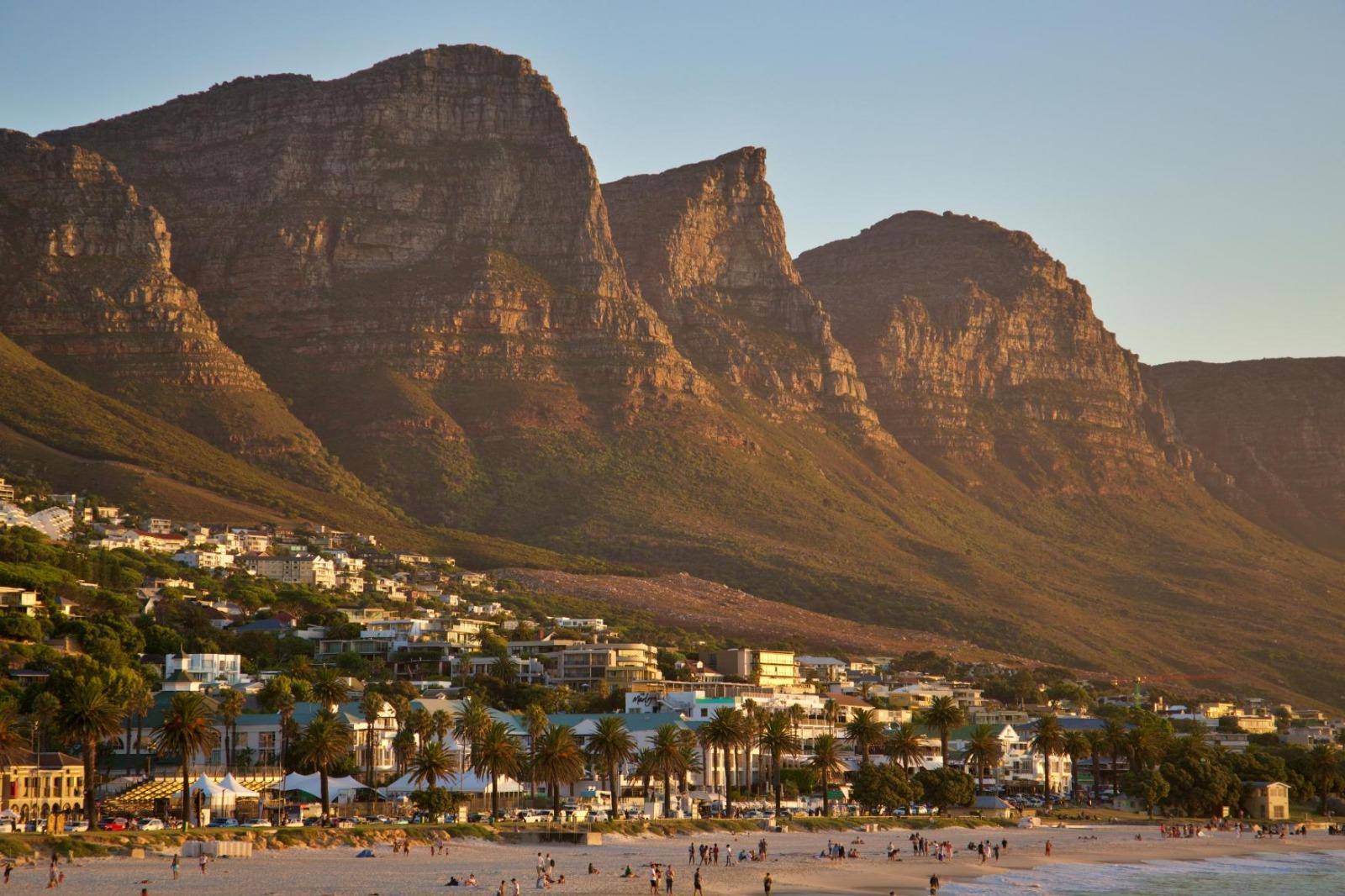 Camps Bay Beach, with the Twelve Apostles in the background